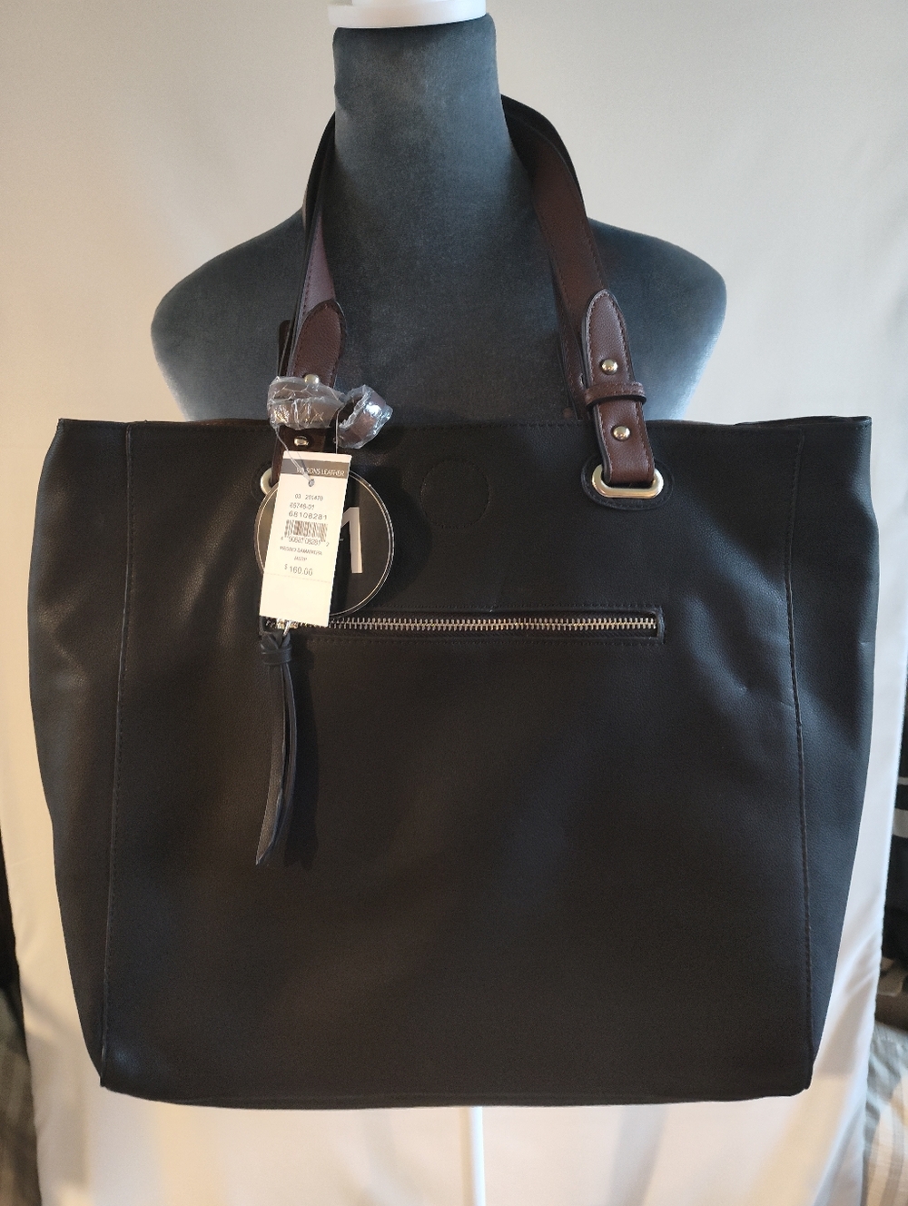 NWT Wilson Leather 3 In 1 Black Bag